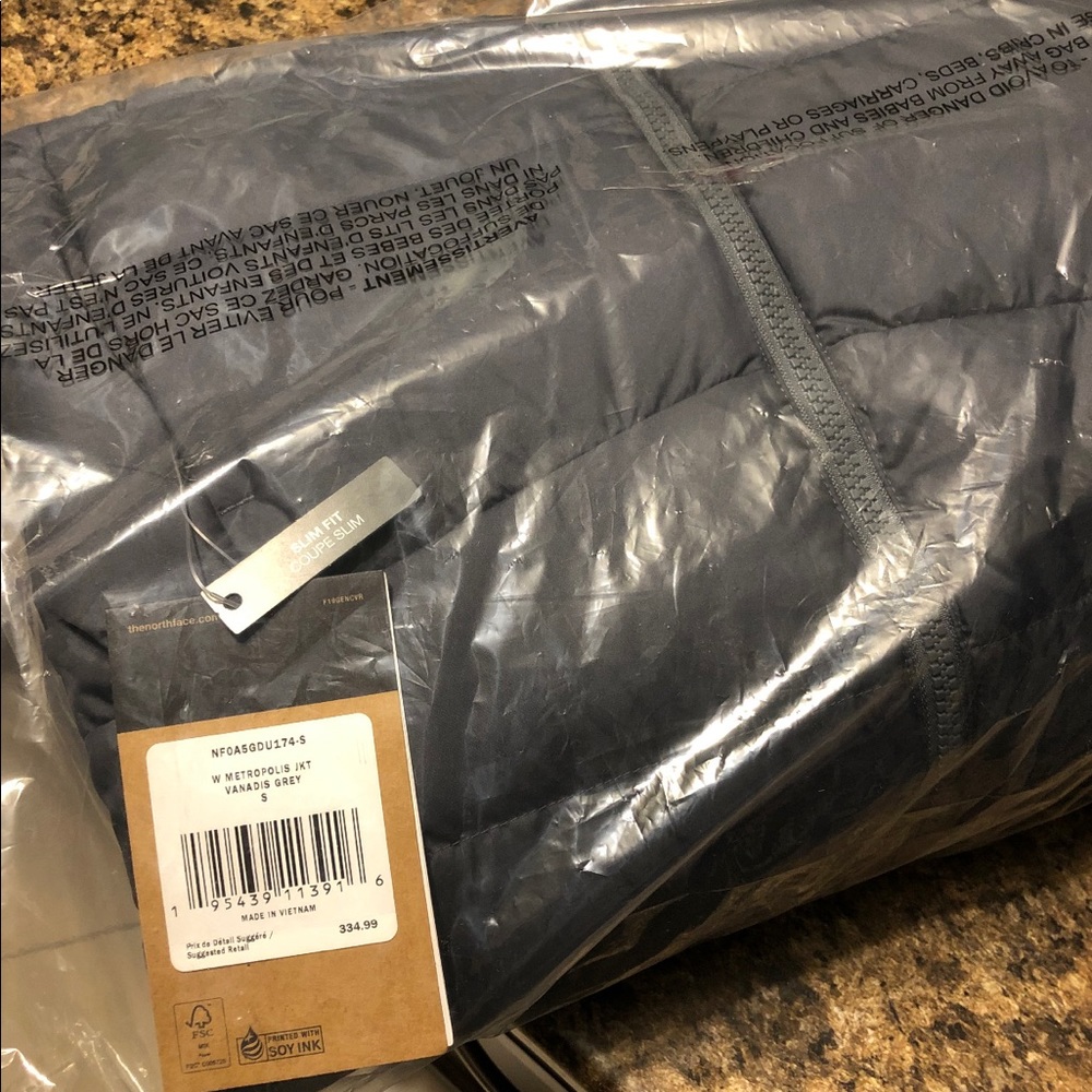 WOMENS NORTHFACE METROPOLIS JACKET VANDIS GREY. Size small.